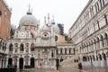 Doge`s Palace courtyard, San Marco Piazza, Venice, Italy Royalty Free Stock Photo